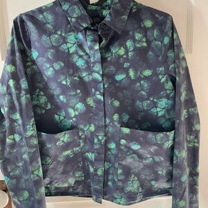 COS Abstract Green and Black Blazer